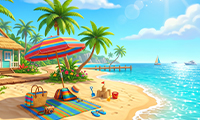 Family Simulator Beach Games game card